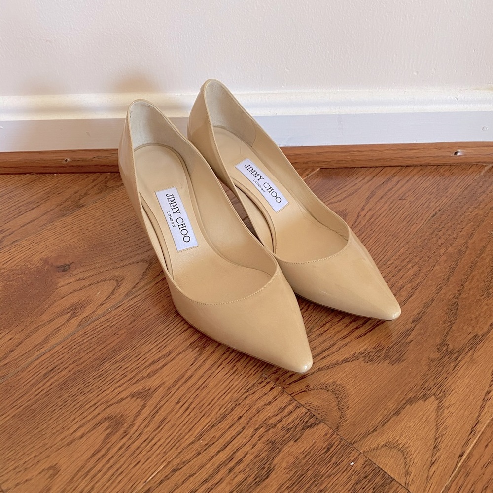 Jimmy Choo Nude/Beige Pointy Toe Pumps